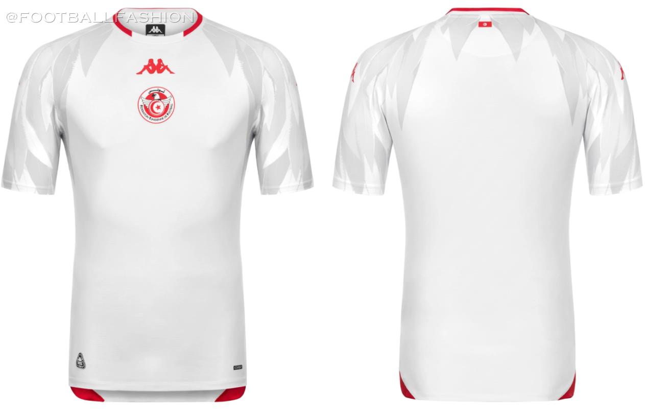View of the new Tunisia World Cup 2026 jersey or kit by Kappa