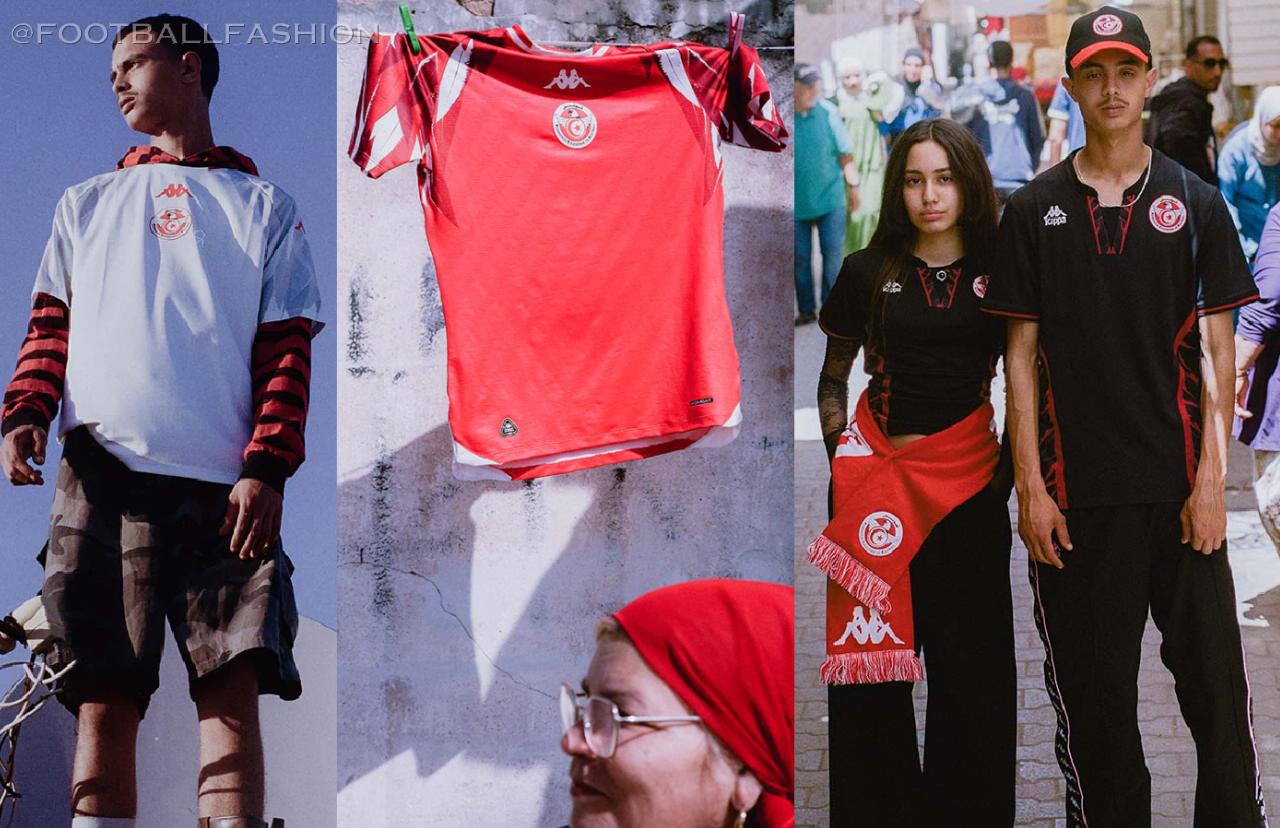 View of the new Tunisia World Cup 2026 jersey or kit by Kappa
