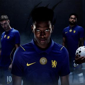 Blue Nike Chelsea 2026/27 jersey featuring a button-down collar and refreshed club crest