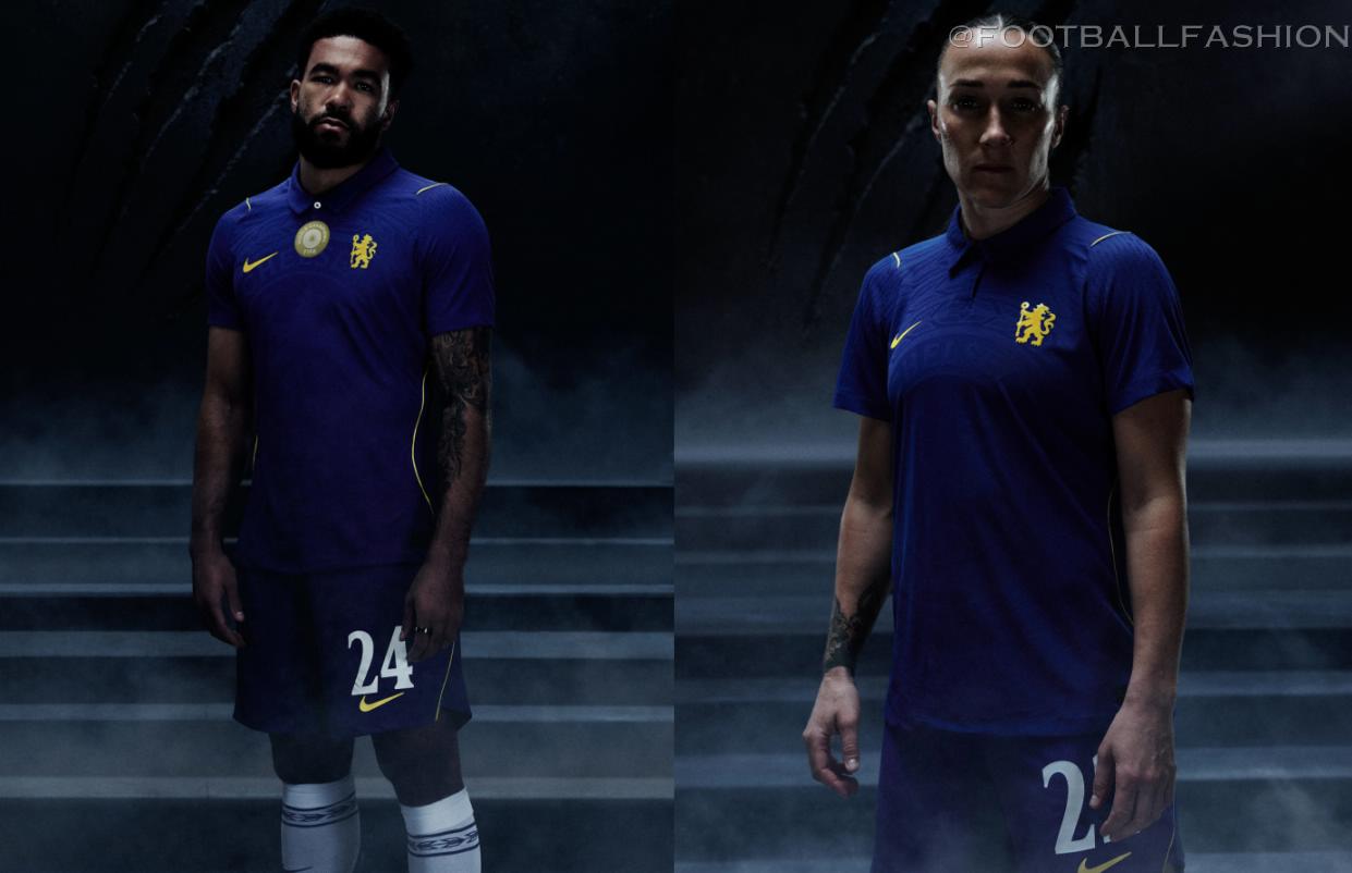 Blue Nike Chelsea 2026/27 jersey featuring a button-down collar and refreshed club crest