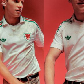 Cream and green adidas Wales 2026/27 Jersey away kit