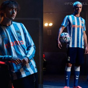 Coventry City 2026/27 home jersey by hummel with Sky Blue jacquard stripes