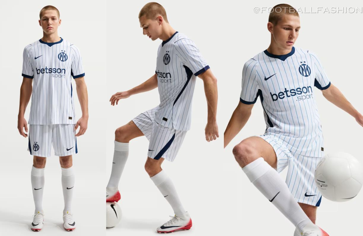 Inter Milan 2026/27 Jersey in white with blue pinstripes and IM monogram crest by Nike