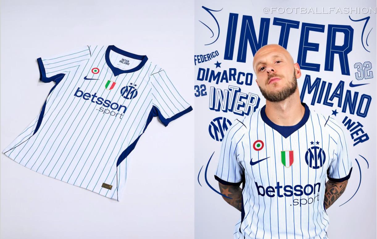 Inter Milan 2026/27 Jersey in white with blue pinstripes and IM monogram crest by Nike