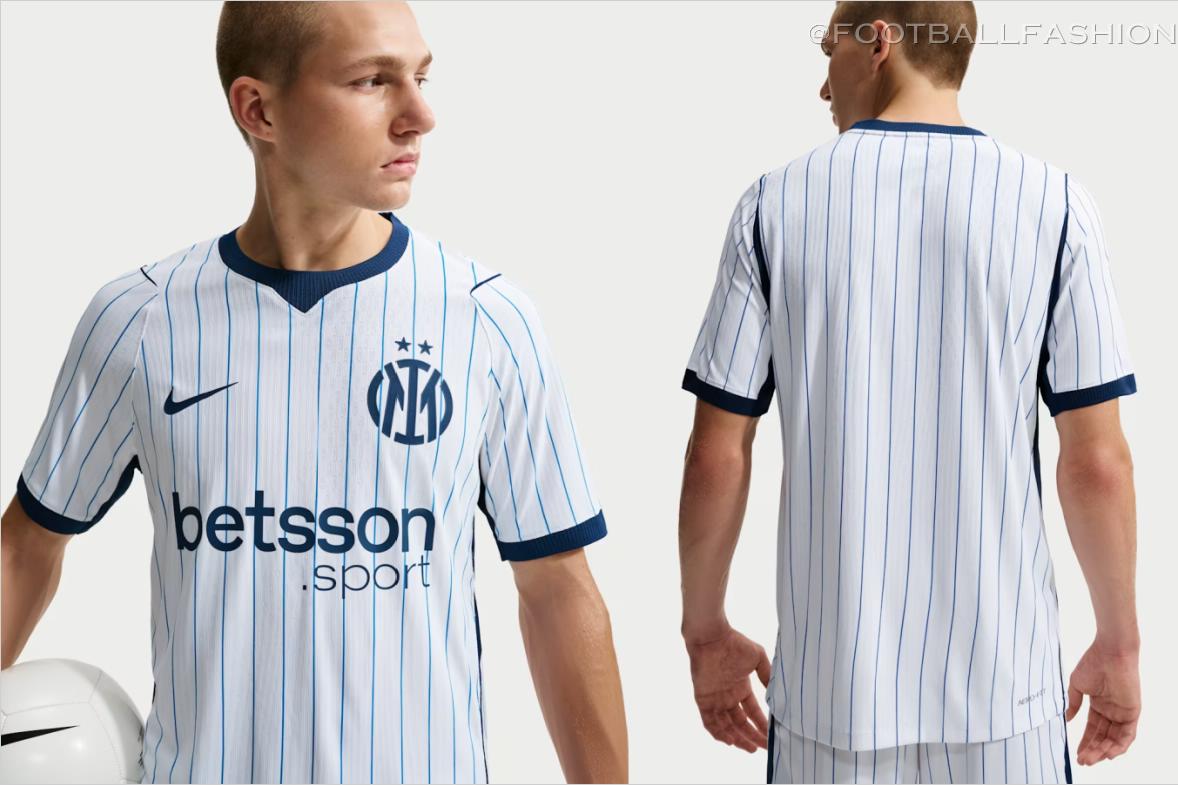 Inter Milan 2026/27 Jersey in white with blue pinstripes and IM monogram crest by Nike