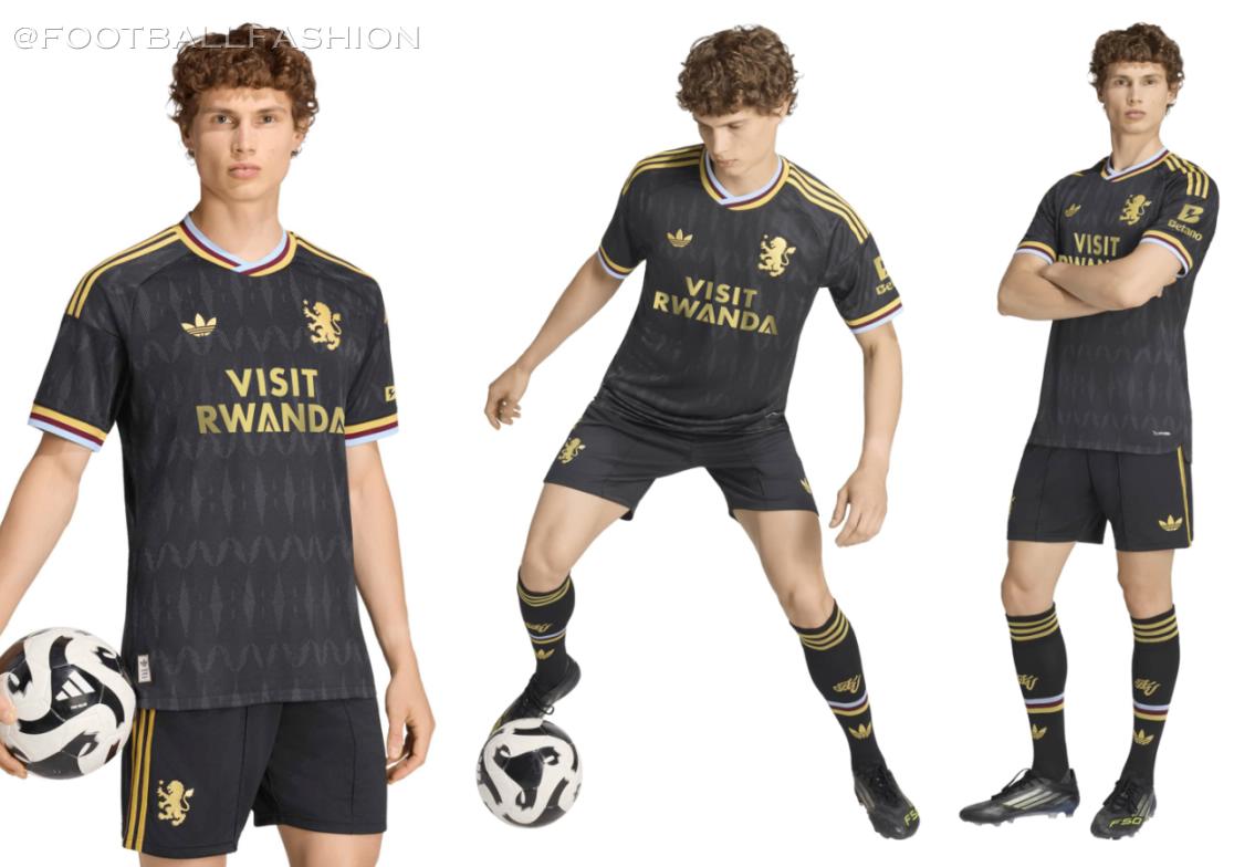 Aston Villa 2026/27 adidas jersey displaying light blue fabric with claret trim and embossed mosaic patterns.