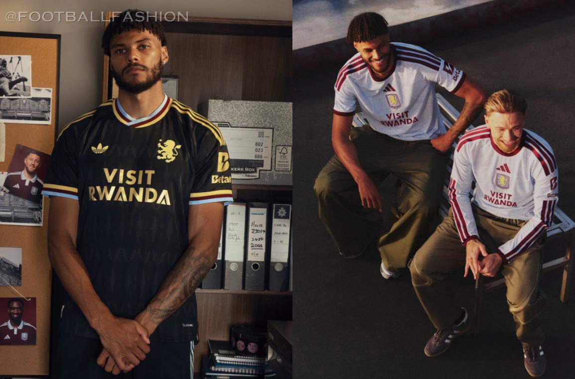 Aston Villa 2026/27 adidas jersey displaying light blue fabric with claret trim and embossed mosaic patterns.
