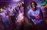 AFC Bournemouth 2026/27 purple away kit featuring white panelling and sleeve chevrons