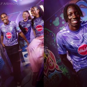 AFC Bournemouth 2026/27 purple away kit featuring white panelling and sleeve chevrons