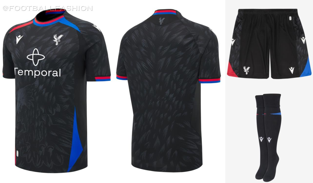Crystal Palace 2026/27 away and third jersey by Macron with eagle graphic design