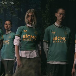 Everton 2026/27 kit green third shirt with dark green collar and orange trim