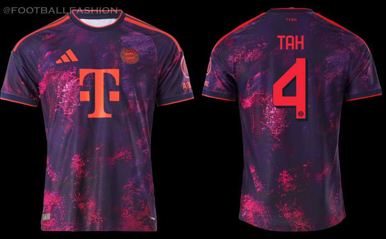 FC Bayern Munich 2026/27 adidas Champions League kit in navy-purple with red trim