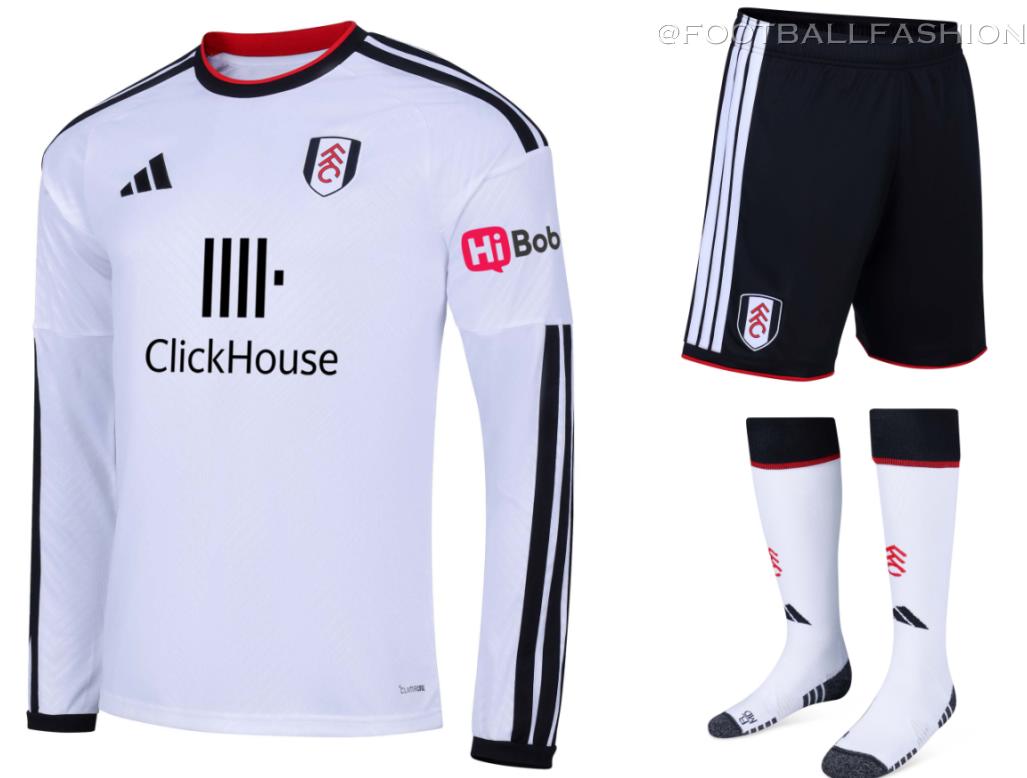 Fulham Football Club 2026/27 adidas home jersey, white shirt with three stripes