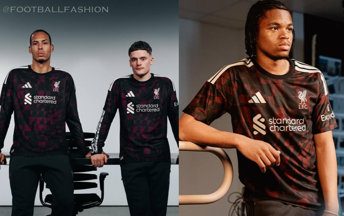 Liverpool 2026/27 adidas third kit in black with maroon and silver detailing