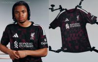 Liverpool 2026/27 adidas third kit in black with maroon and silver detailing