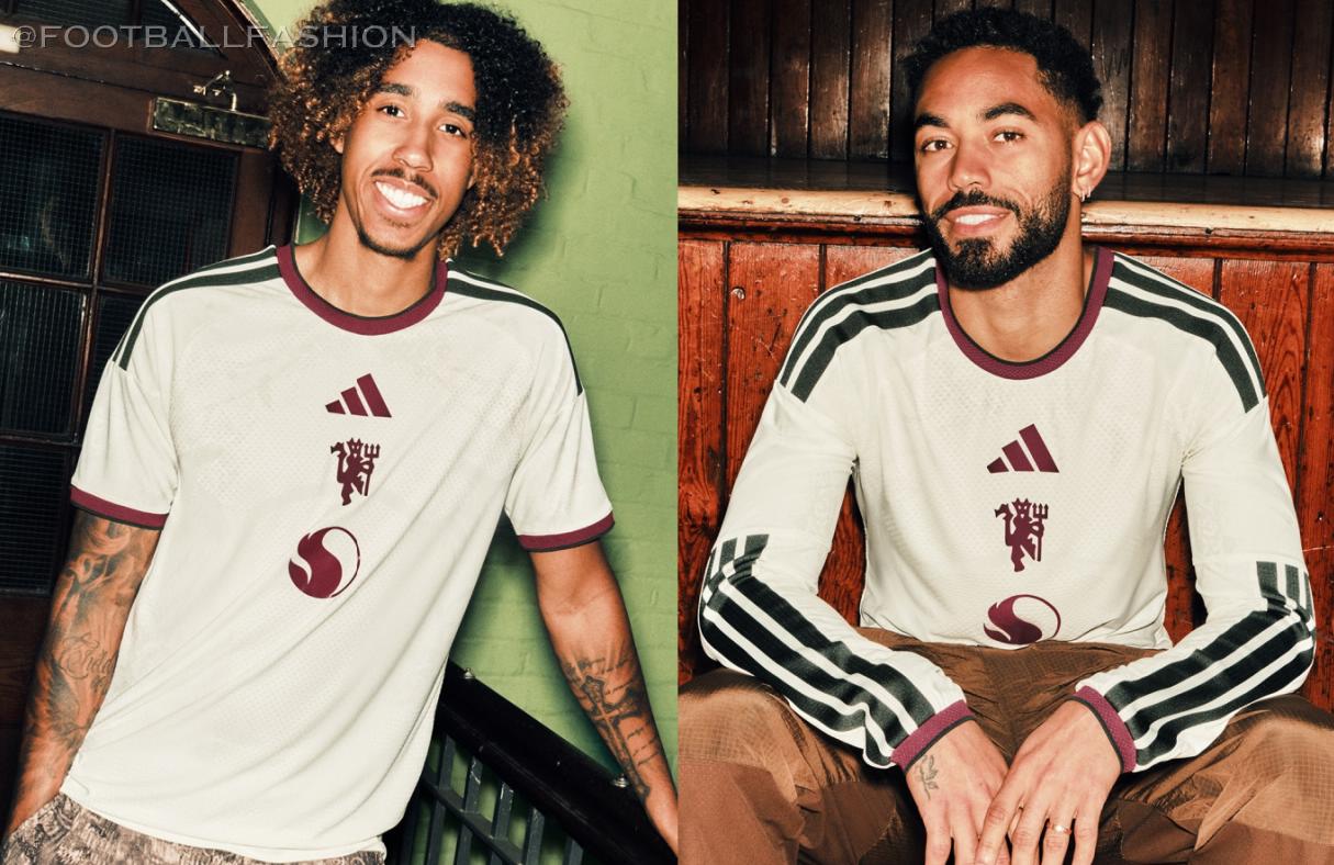 Manchester United 2026/27 adidas third kit ivory jersey with rose pattern