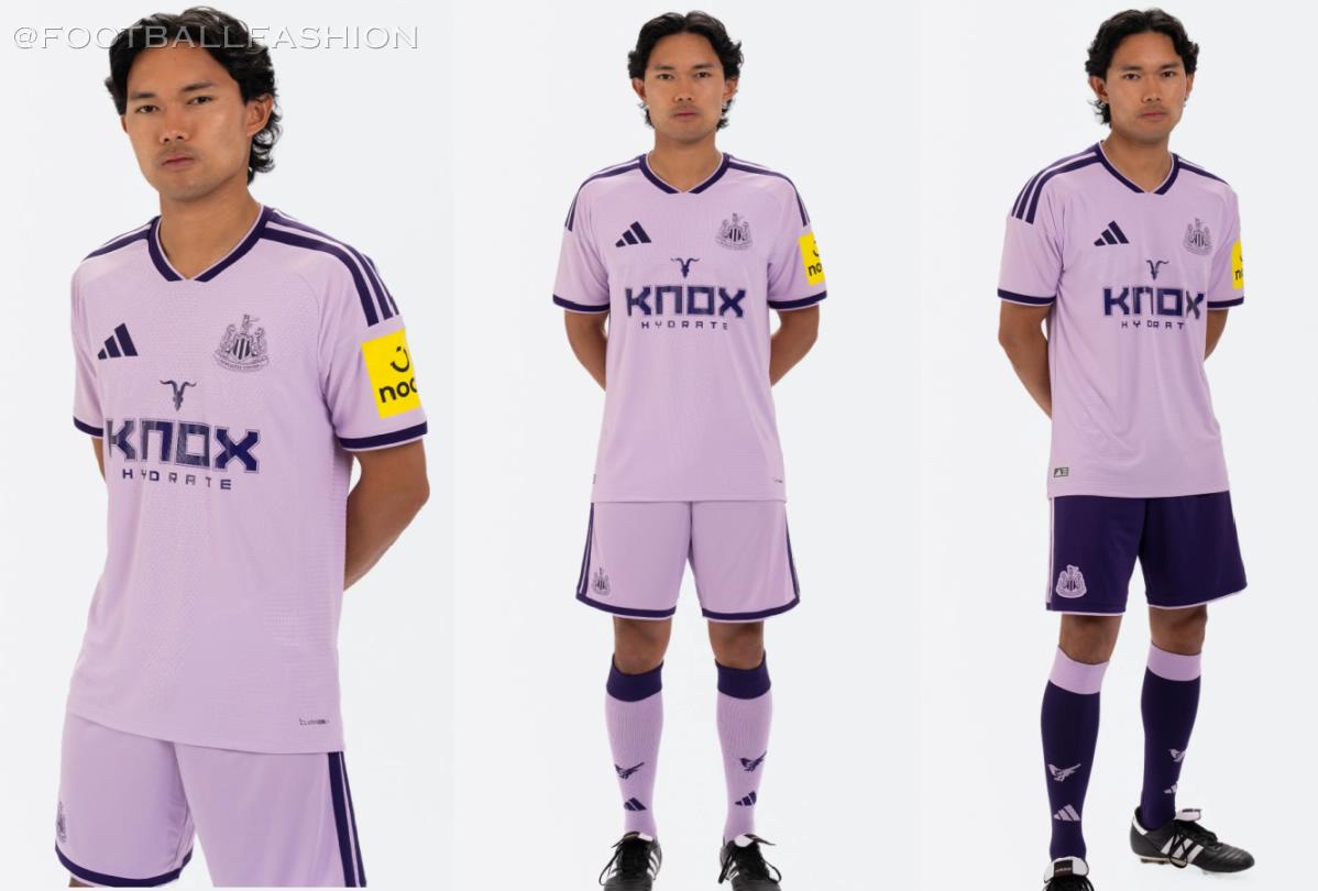 Newcastle United 2026/27 adidas third kit jersey in Fresh Lilac