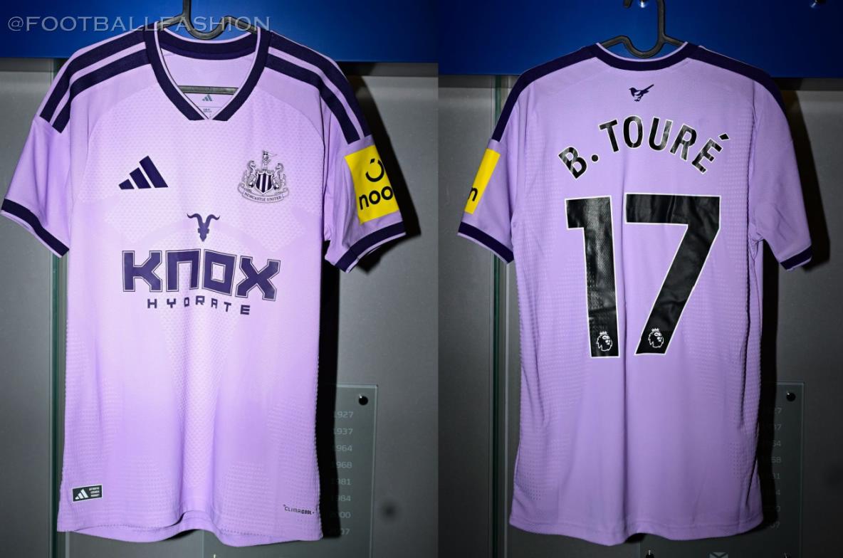Newcastle United 2026/27 adidas third kit jersey in Fresh Lilac