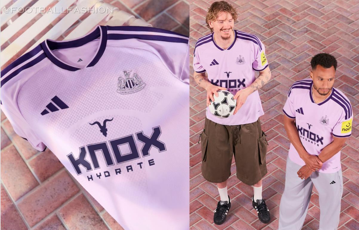 Newcastle United 2026/27 adidas third kit jersey in Fresh Lilac