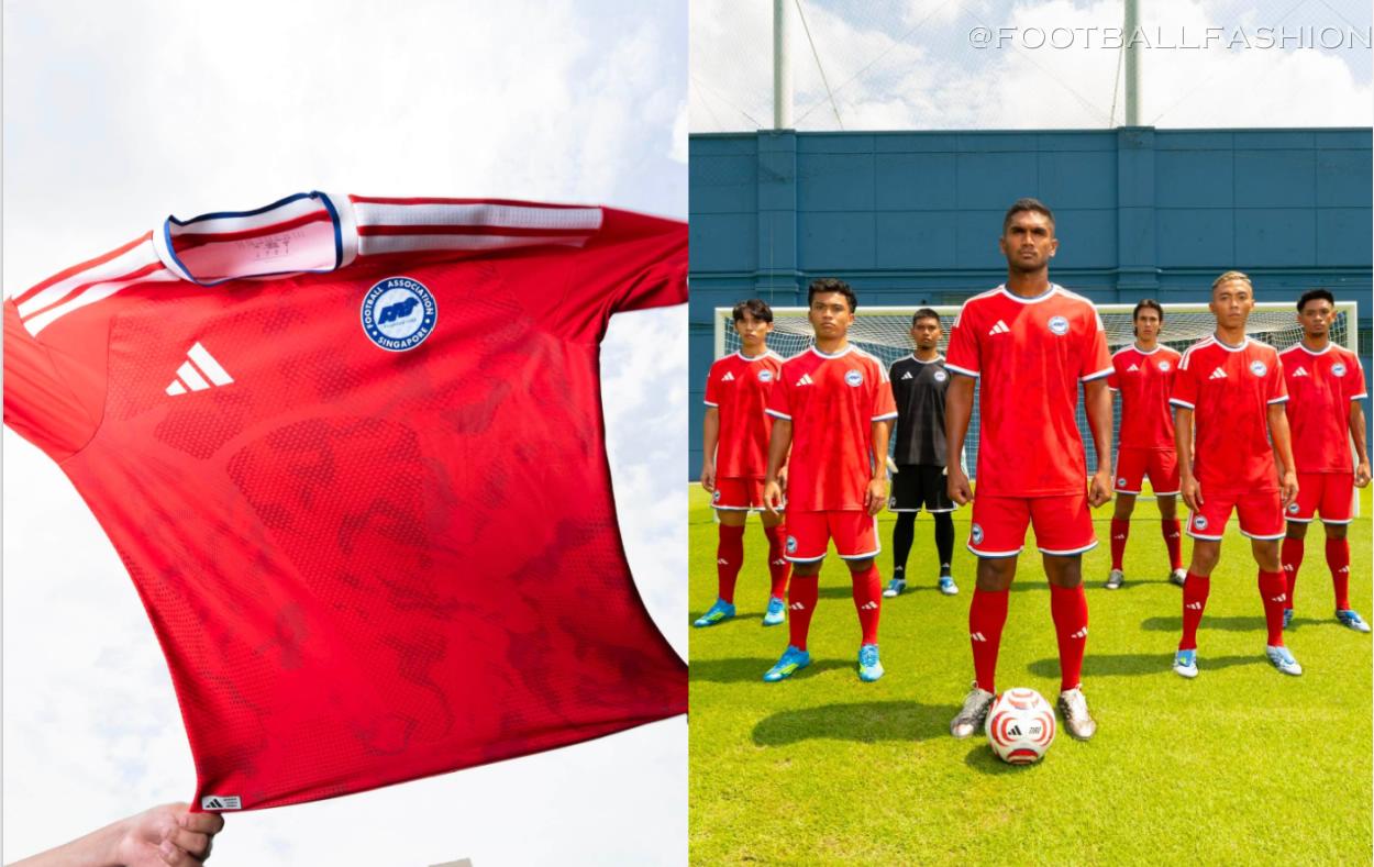 Singapore 2026/27 Jersey adidas home and away national football kits showing red and light blue designs.