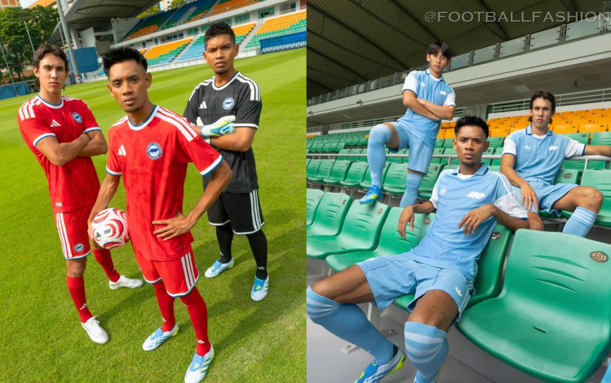 Singapore 2026/27 Jersey adidas home and away national football kits showing red and light blue designs.