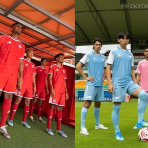 Singapore 2026/27 Jersey adidas home and away national football kits showing red and light blue designs.