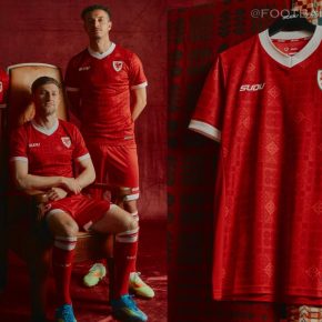 The official Wales 2026/28 home jersey by SUDU in iconic Welsh red with an embossed tapestry pattern.