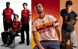 AS Roma 2026/27 adidas home, away, and third kit jerseys
