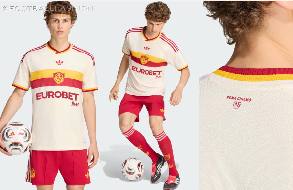 AS Roma 2026/27 adidas home, away, and third kit jerseys
