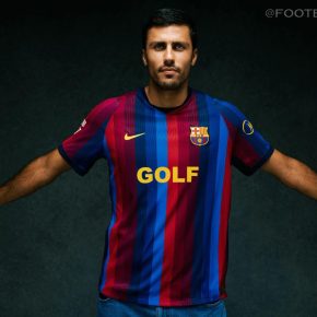 FC Barcelona 2026/27 Nike El Clásico jersey featuring Tyler The Creator GOLF WANG logo