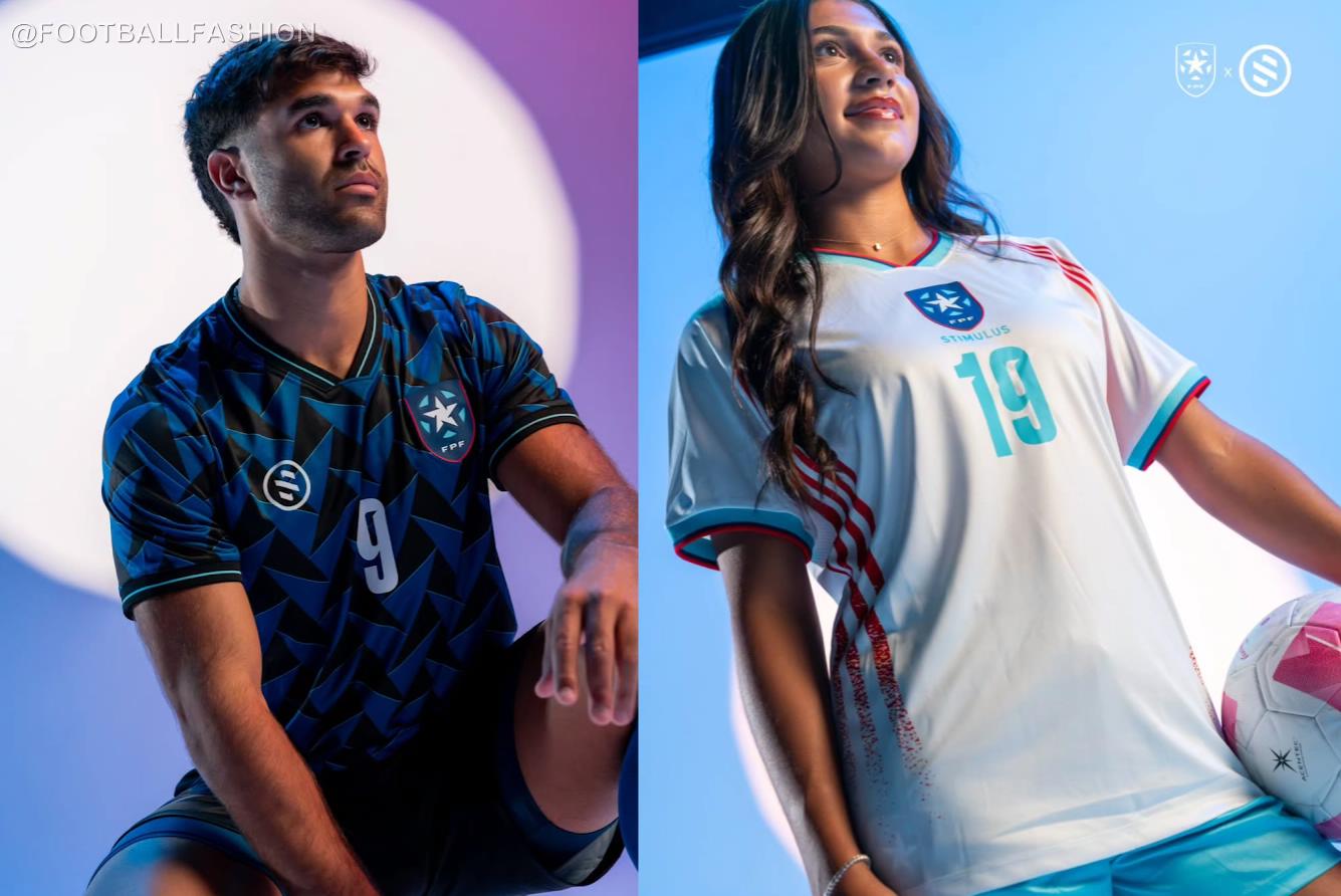 Puerto Rico 2026/27 home, away, and third soccer jerseys designed by Stimulus and the Federación Puertorriqueña de Fútbol